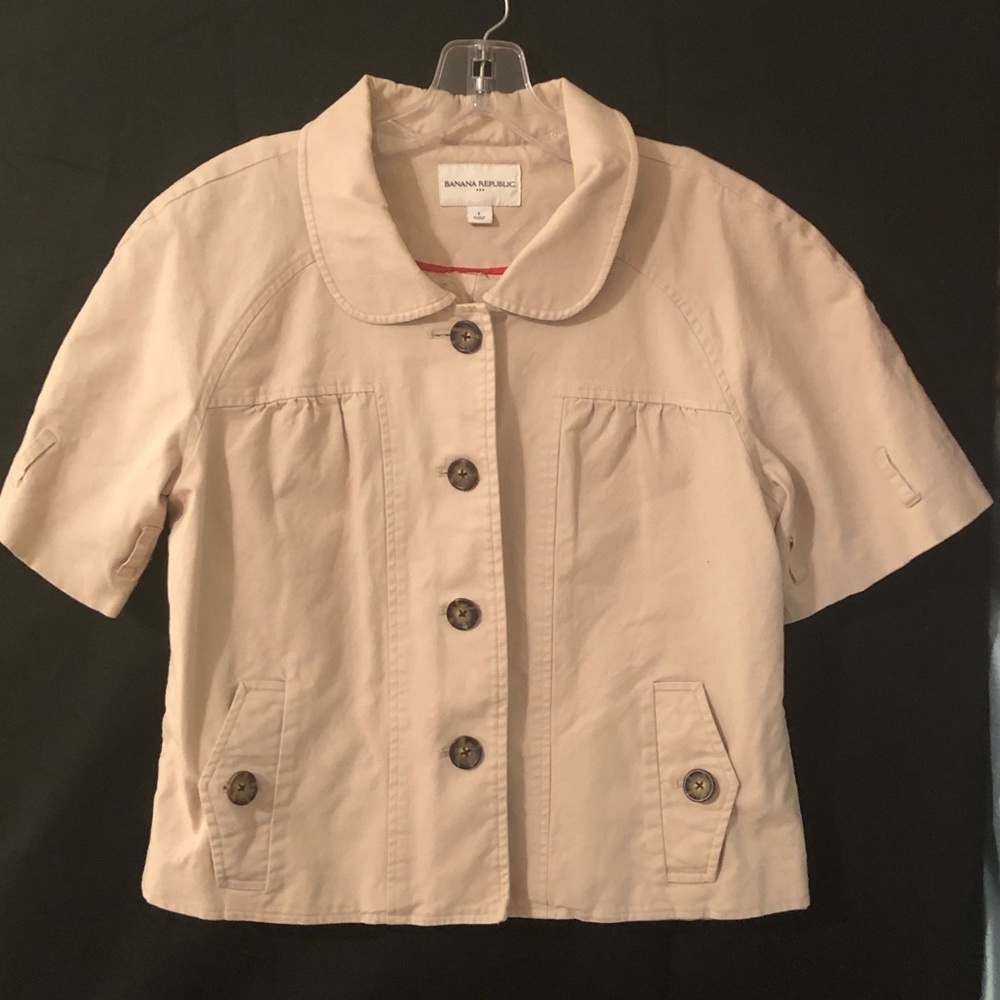 Banana Republic Quarter Length Khaki Jacket Large